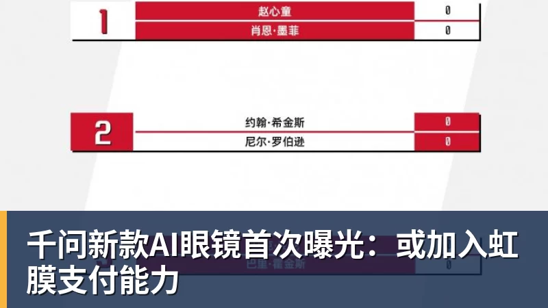 篮球下注千问新款AI眼镜首次曝光：或加入虹膜支付能力